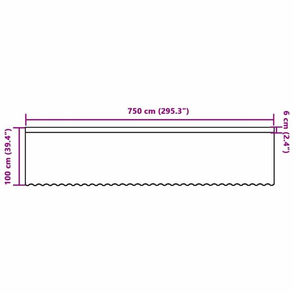 Spitzenvorhang mit Vorhängen Floral Weiß 750 x 100 cm Polyester