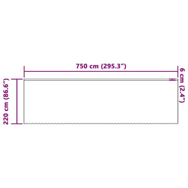Spitzenvorhang mit Vorhängen Weiß 750 x 220 cm Polyester