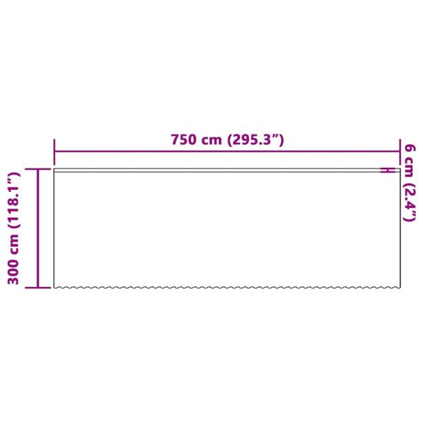 Spitzenvorhang mit Vorhängen Weiß 750 x 300 cm Polyester