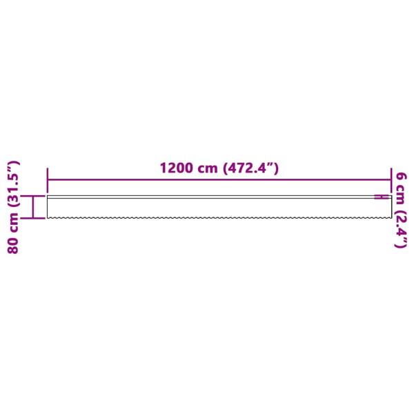 Spitzenvorhang mit Vorhängen Floral Weiß 1200 x 80 cm Polyester