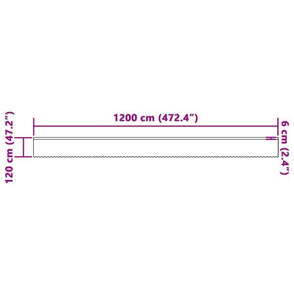 Spitzenvorhang mit Vorhängen Floral Weiß 1200 x 120 cm Polyester