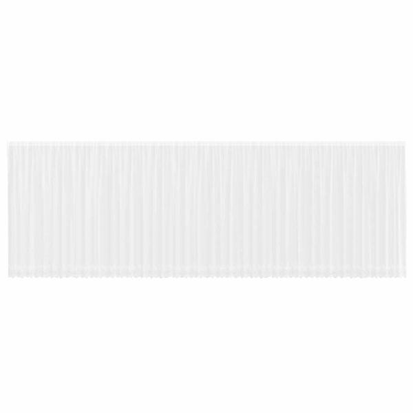 Spitzenvorhang mit Vorhängen Floral Weiß 1200 x 200 cm Polyester