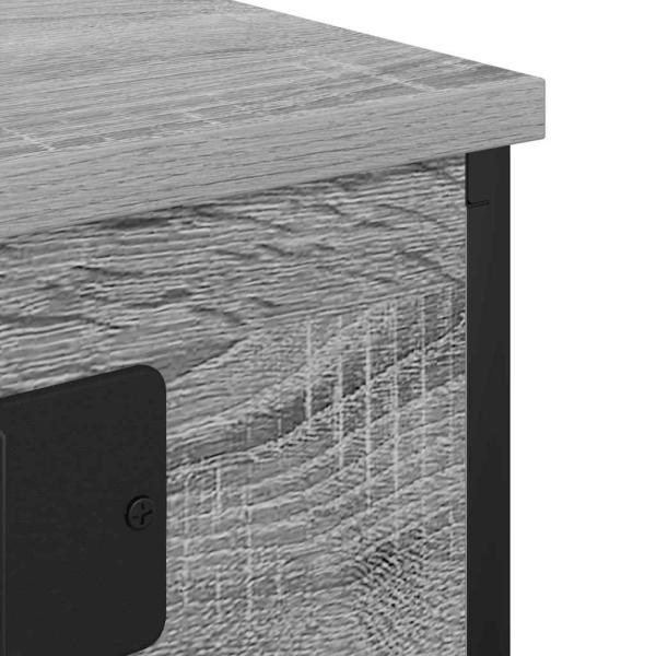 Nachttisch mit Regal Grau Sonoma 41 x 31 x 76 cm Holzwerkstoff