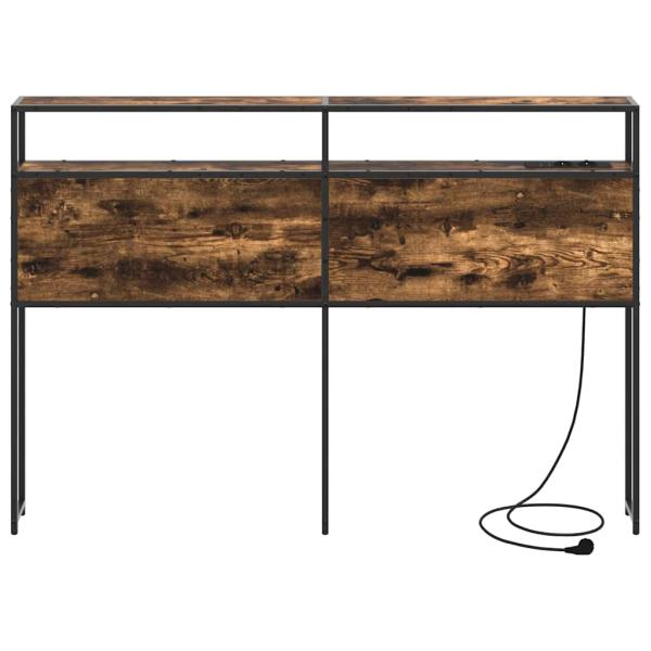 Stauraum-Kopfteil mit Kopfteil mit Speicher Rauch-Eiche 120 cm Holzwerkstoff