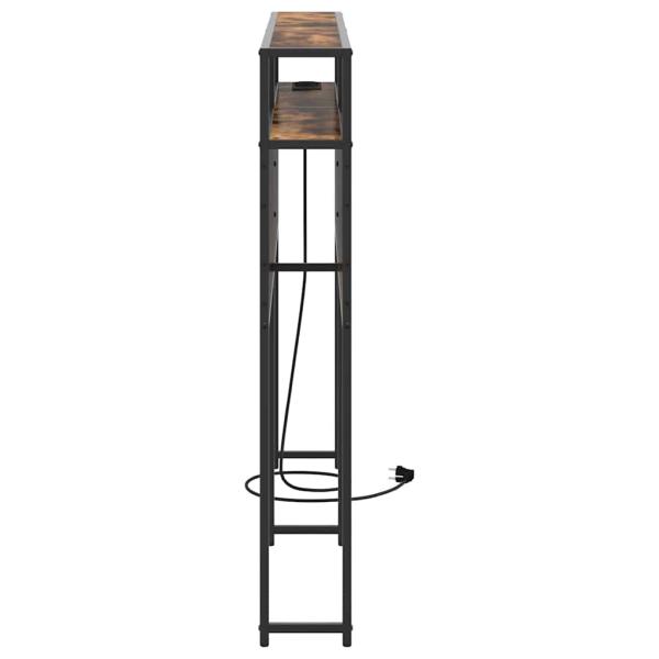 Stauraum-Kopfteil mit Kopfteil mit Speicher Rauch-Eiche 120 cm Holzwerkstoff