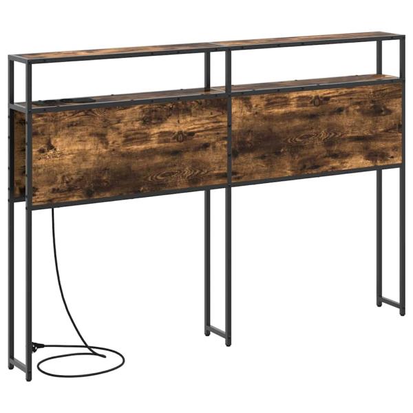 Stauraum-Kopfteil mit Kopfteil mit Speicher Rauch-Eiche 120 cm Holzwerkstoff