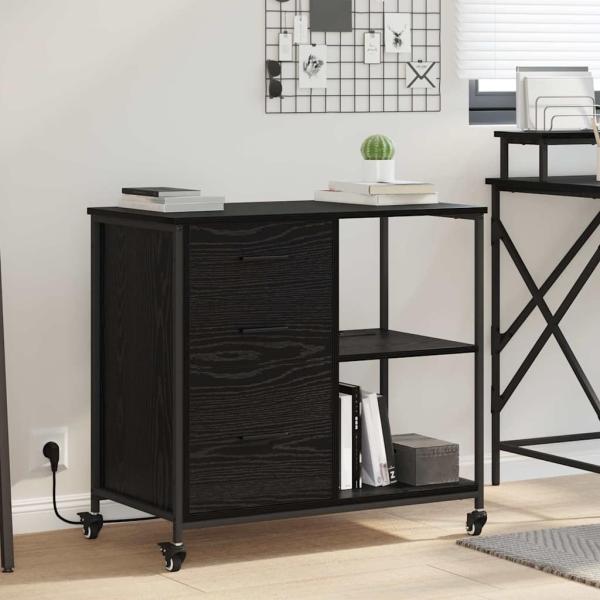 ARDEBO.de - Büroschrank Schwarze Eiche 76 x 41 x 72 cm Holzwerkstoff