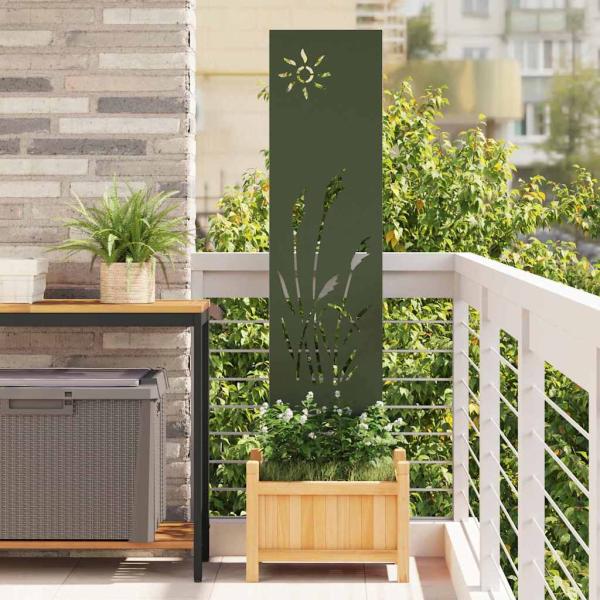 ARDEBO.de - Garten dekoratives Panel Olivgrün 32 x 140 cm