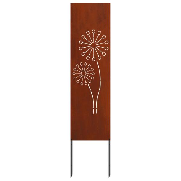 ARDEBO.de - Garten dekoratives Panel Rostig 32 x 140 cm Wetterstahl