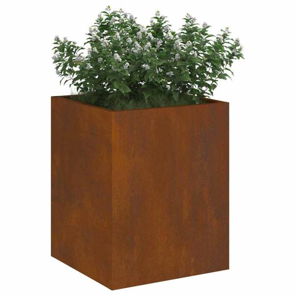 Gartenblumentopf Rostig 50 x 32 x 40 cm Cortenstahl