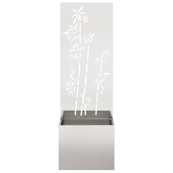 Garten Sichtschutz-Leinwand Silber 50 x 32 x 150 cm Edelstahl