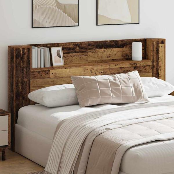 ARDEBO.de - Kopfteil Schrank Altholz 180 x 17 x 104,5 cm Holzwerkstoff