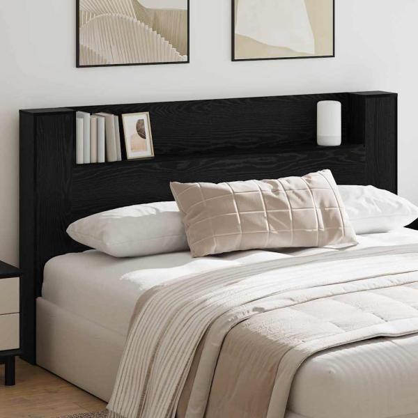 ARDEBO.de - Kopfteil Schrank Schwarze Eiche 180 x 17 x 104,5 cm