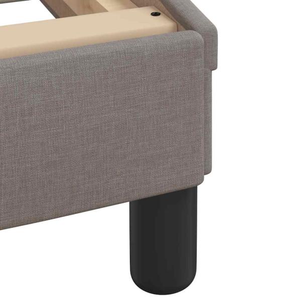 Bett mit Matratze "Hanko" Taupe 120x200 cm Stoff