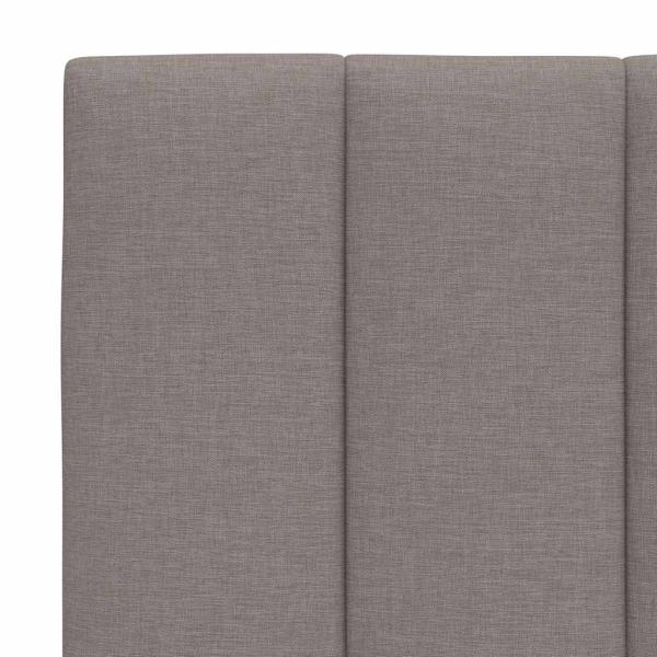 Bett mit Matratze "Hanko" Taupe 120x200 cm Stoff
