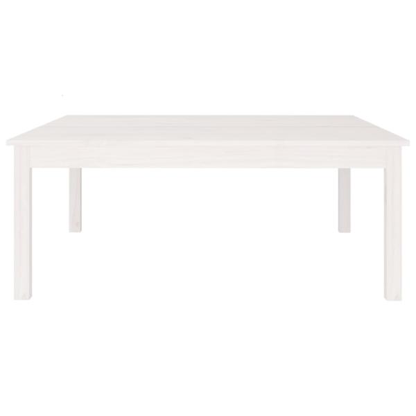 Couchtisch Weiß 100x100x40 cm Massivholz Kiefer