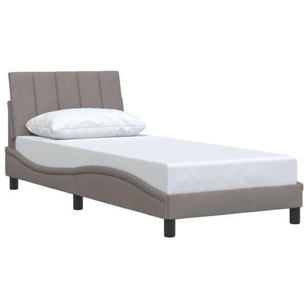 Bettgestell ohne Matratze "Hanko" Taupe 90x200 cm Stoff