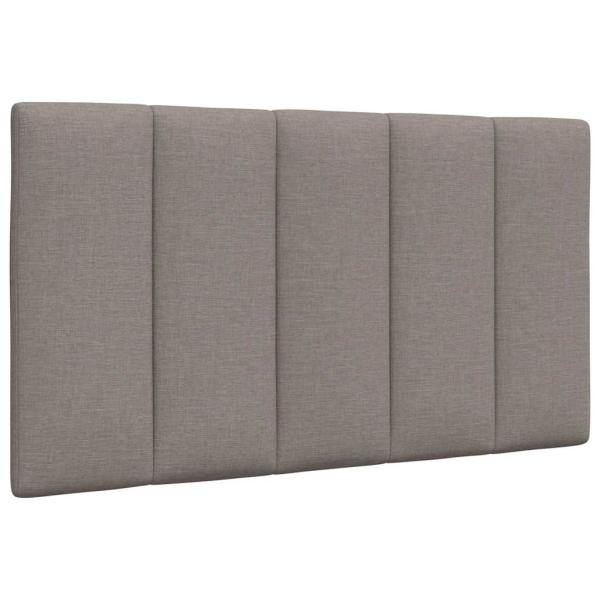 Bett mit Matratze "Hanko" Taupe 90x200 cm Stoff