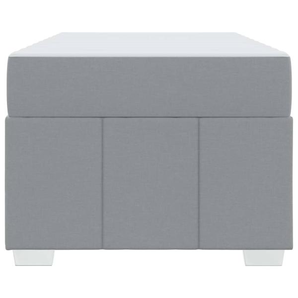 Bettgestell Hellgrau 90 x 190 cm Stoff