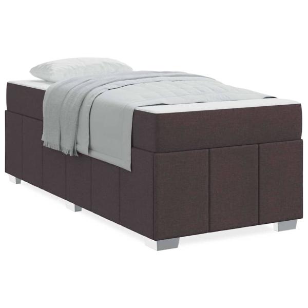 Bettgestell Dunkelbraun 90 x 200 cm Stoff