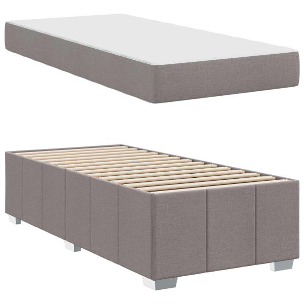 Bettgestell Taupe 90 x 200 cm Stoff