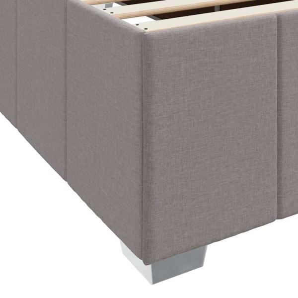 Bettgestell Taupe 90 x 200 cm Stoff