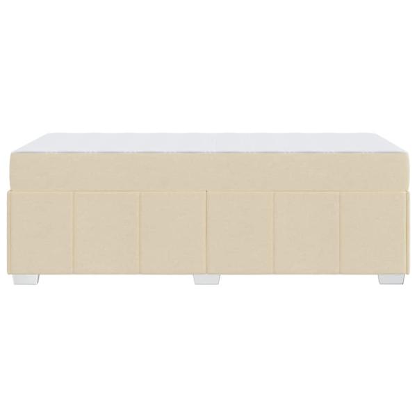 Bettgestell Creme 90 x 200 cm Stoff