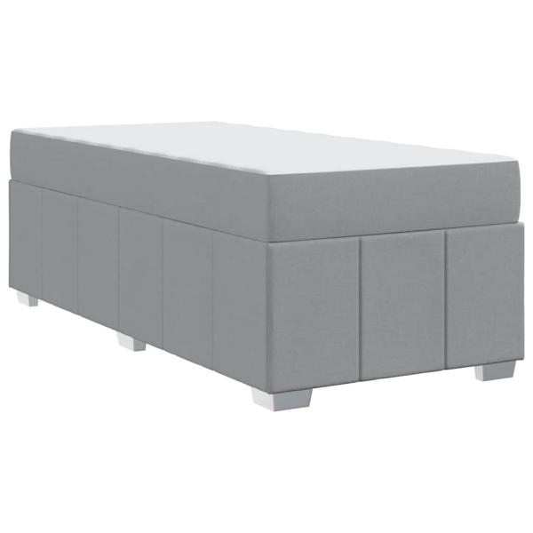 Bettgestell Hellgrau 100 x 200 cm Stoff