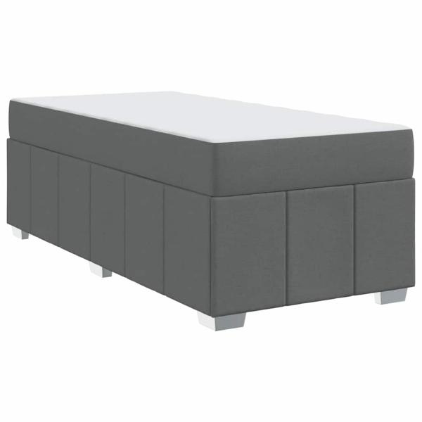 Bettgestell Dunkelgrau 100 x 200 cm Stoff