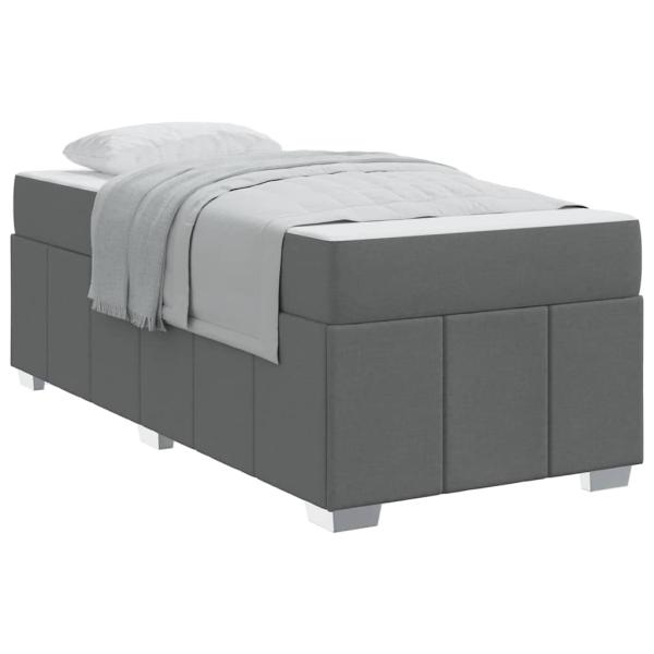 Bettgestell Dunkelgrau 100 x 200 cm Stoff