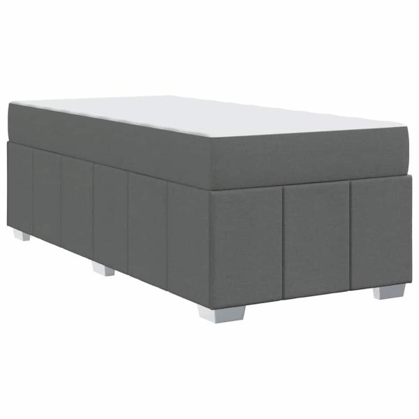 Bettgestell Dunkelgrau 100 x 200 cm Stoff