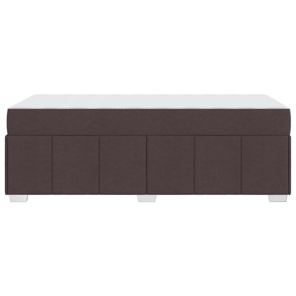 Bettgestell Dunkelbraun 100 x 200 cm Stoff
