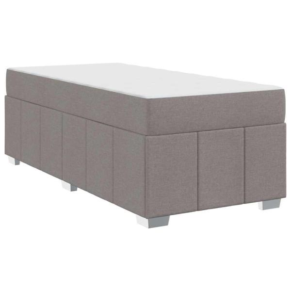 Bettgestell Taupe 100 x 200 cm Stoff