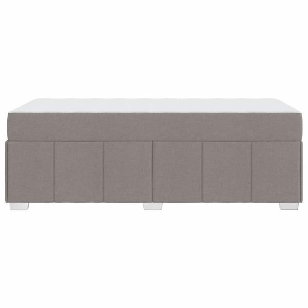 Bettrahmen mit Matratze Taupe 100 x 200 cm Stoff