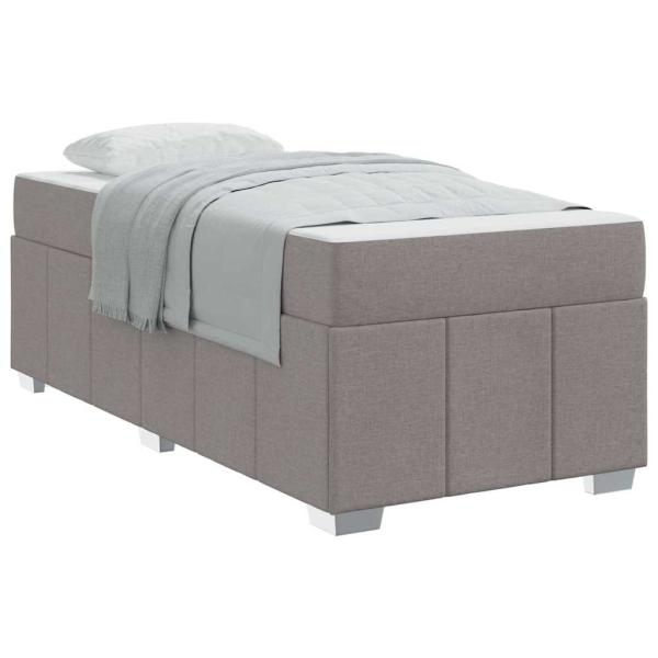 Bettgestell Taupe 100 x 200 cm Stoff