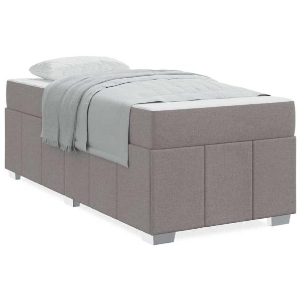 Bettgestell Taupe 100 x 200 cm Stoff