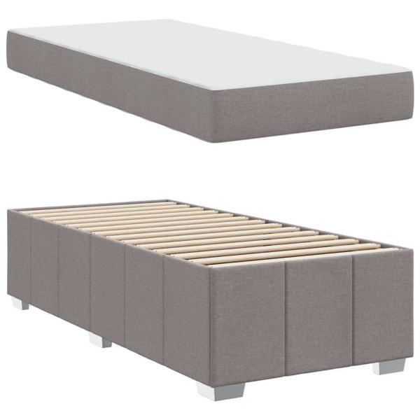 Bettgestell Taupe 100 x 200 cm Stoff