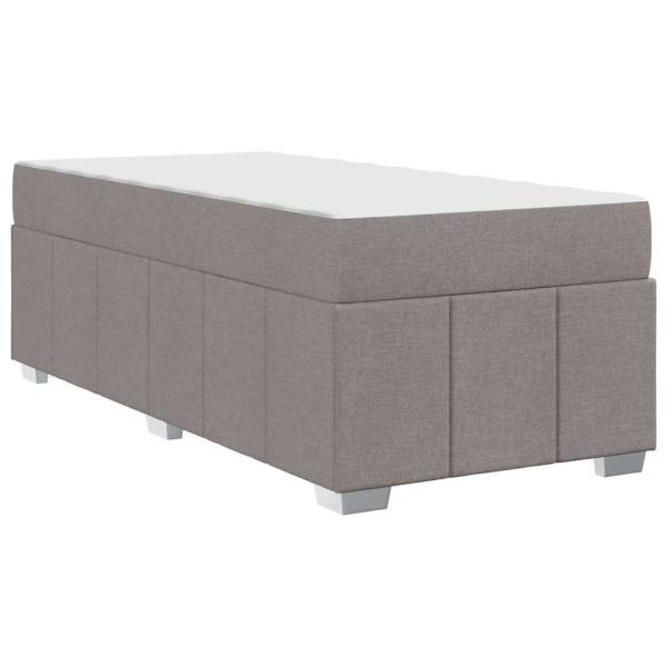 Bettgestell Taupe 100 x 200 cm Stoff
