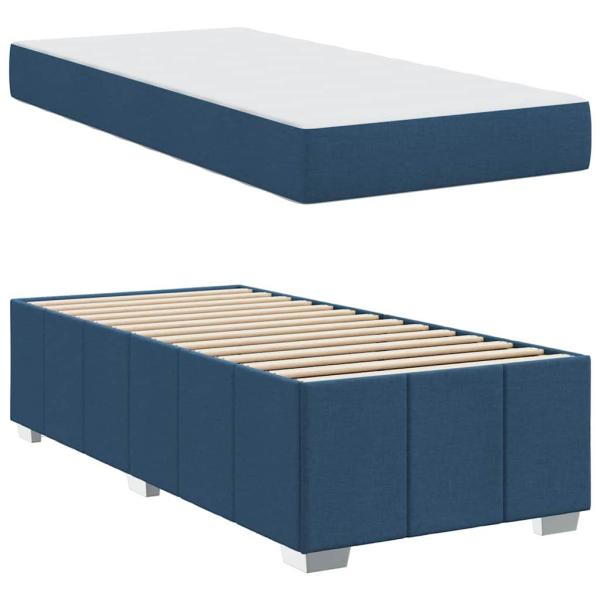 Bettgestell Blau 100 x 200 cm Stoff