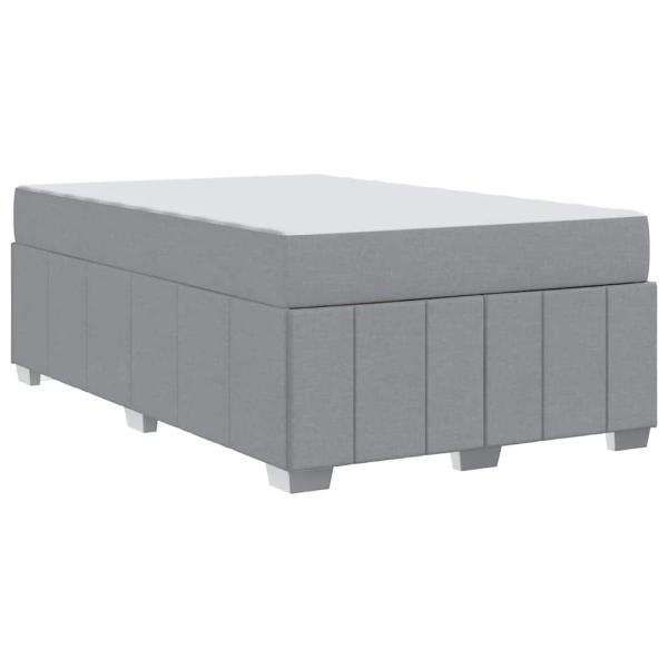Bettgestell Hellgrau 120 x 200 cm Stoff