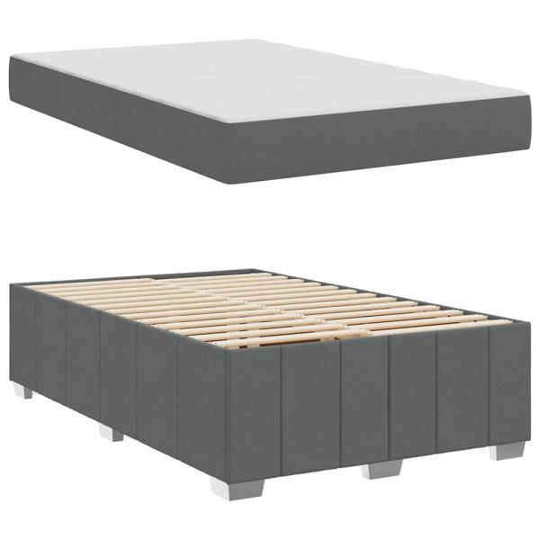 Bettgestell Dunkelgrau 120 x 200 cm Stoff