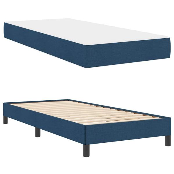 Boxspringbett Sonstiges Blau 80 x 200 cm Stoff