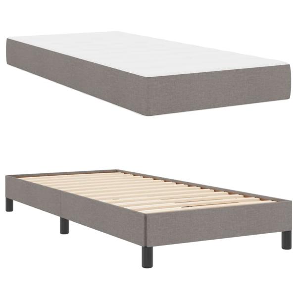 Boxspringbett Sonstiges Taupe 90 x 190 cm Stoff