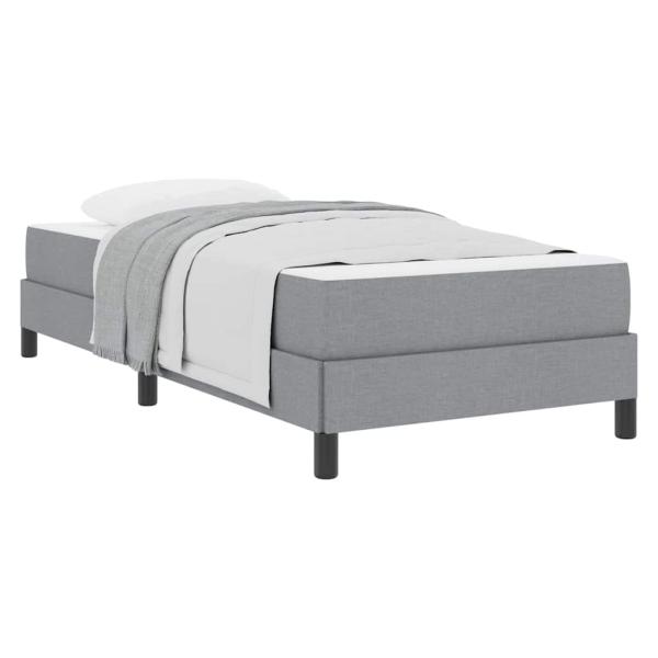 Boxspringbett Sonstiges Hellgrau 90 x 200 cm Stoff