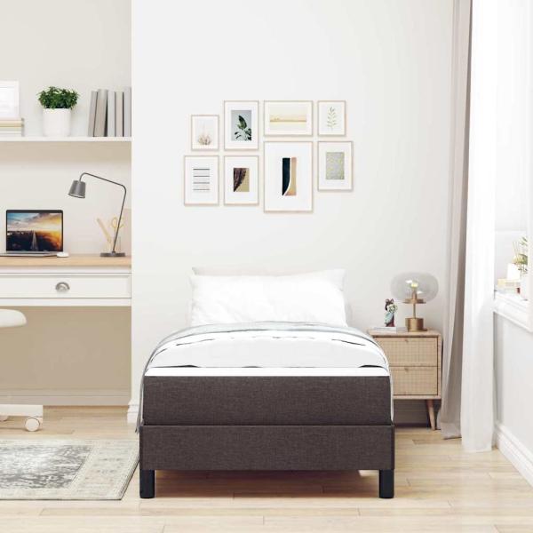 Boxspringbett Sonstiges Dunkelbraun 90 x 200 cm Stoff