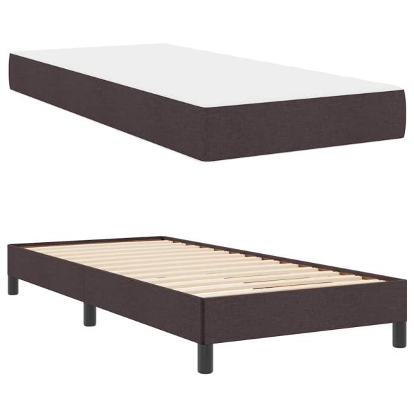 Boxspringbett Sonstiges Dunkelbraun 90 x 200 cm Stoff