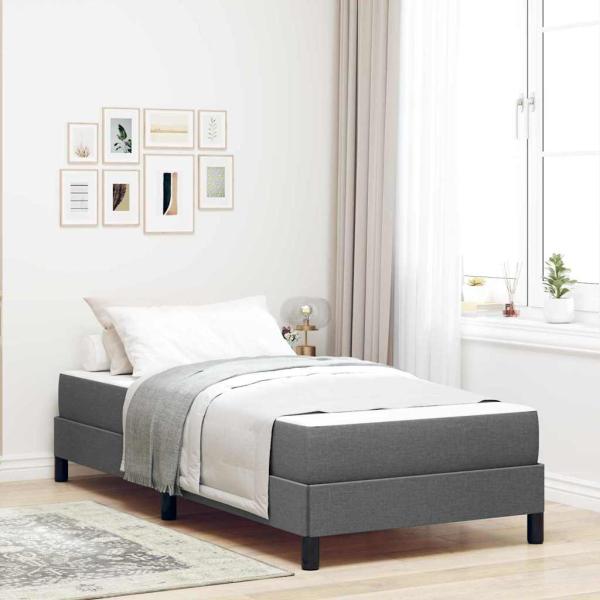ARDEBO.de - Boxspringbett Sonstiges Dunkelgrau 100 x 200 cm Stoff
