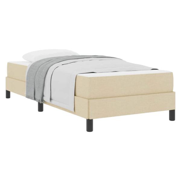 Boxspringbett Sonstiges Creme 100 x 200 cm Stoff