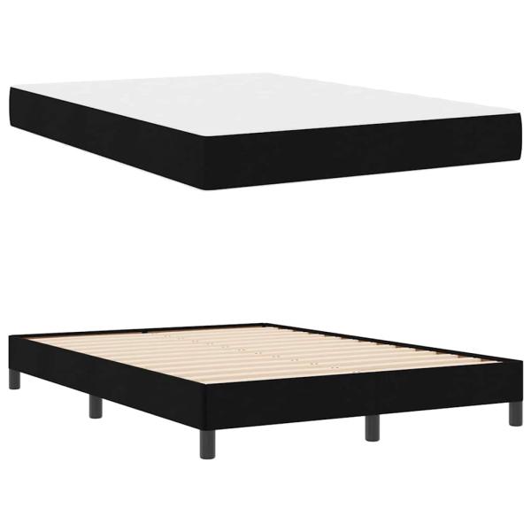 Boxspringbett Sonstiges Schwarz 140 x 190 cm Stoff