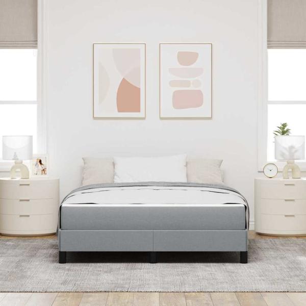Boxspringbett Sonstiges Hellgrau 140 x 200 cm Stoff
